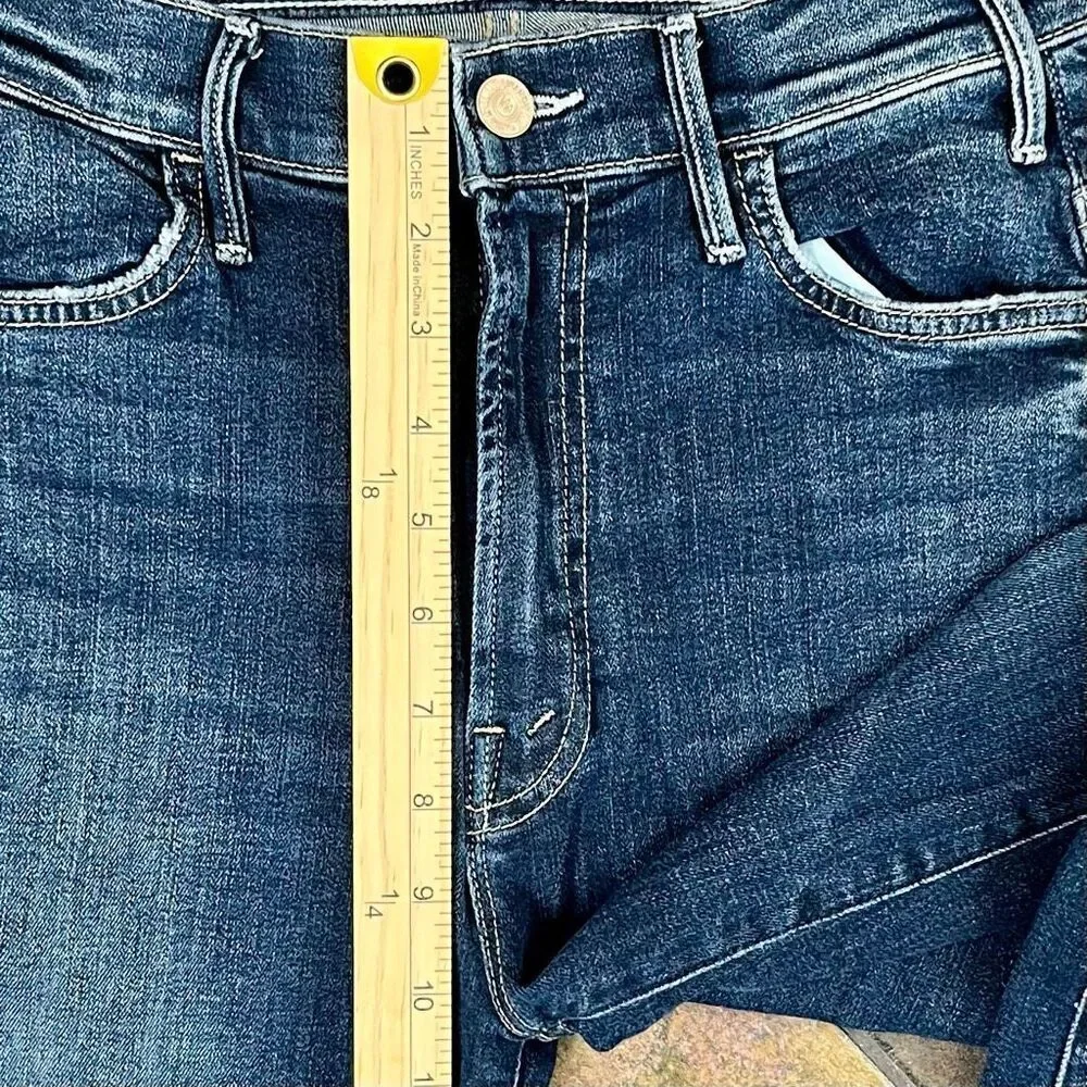 Mother The Hustler Ankle Fray Distressed Denim Jean 26